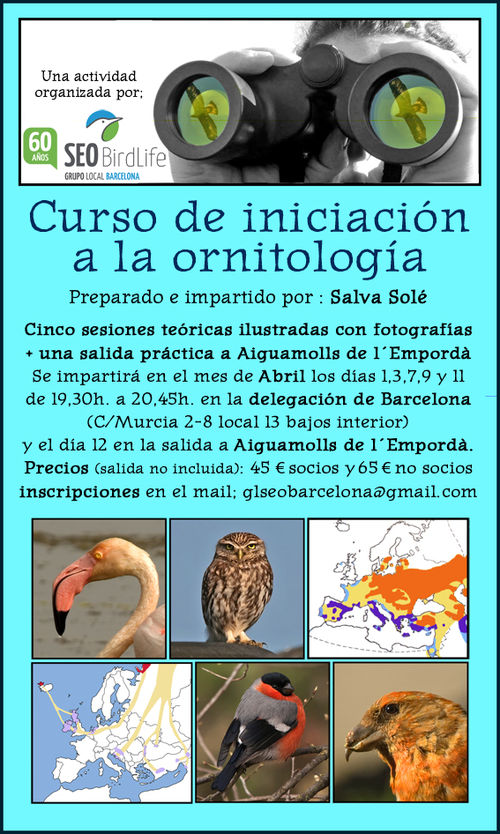 Curso de iniciación a la ornitología abril 2014 - Grupo Local SEO Barcelona