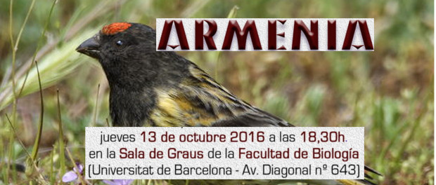 Viaje ornitológico a Armenia - jueves 13 de octubre 2016 a las 18:30